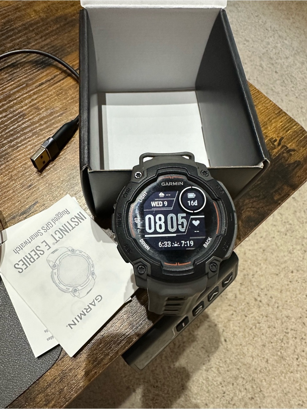garmin Instinct Tactical GPS Smartwatch - Black